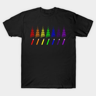 Rainbow Pencil Coloring Trees T-Shirt